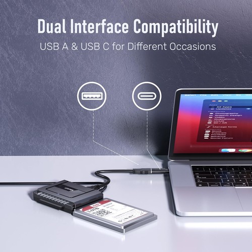 USB C to SATA IDE Adapter - External Hard Drive Adapter Converter Kit for Uni... - Picture 4 of 7