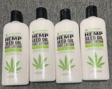 4 BTLS.HEMPHAPPY HEMP SEED OIL ORIGINAL BODY LOTION ,12oz. Each