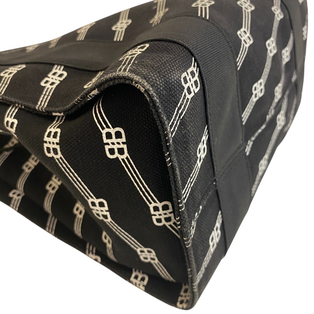 BALENCIAGA 620884 Tote BB canvas Trade S Handbag black canvas Women thumbnail 3