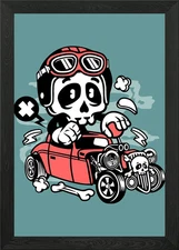 Cartoon Illustration 267 Framed Wall Art Poster Canvas Print Picture