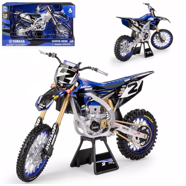 Yamaha YZ450F Star Racing Team Bike 2022 Cooper Webb (No. 2) Skala 1:6 New Ray-image