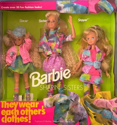 Vintage 1992 Barbie Sharin' Sisters Gift Set w Skipper & Stacie NIB Mattel 10143