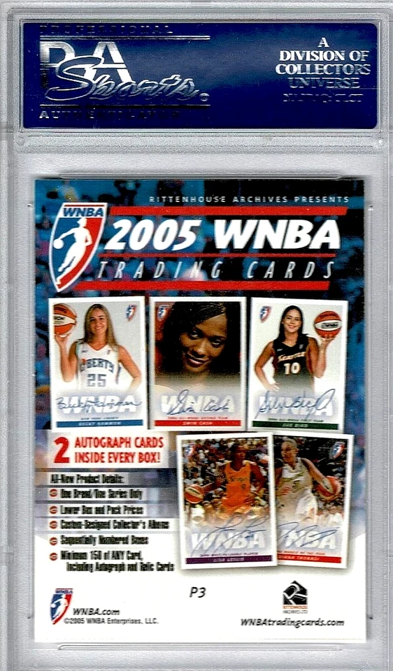 Sue Bird 2005 Rittenhouse WNBA Promo Card #P3 PSA 10 Gem Mint Pop 12 🏀 STORM 💎 - Image 2 of 2