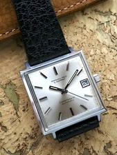 VINTAGE 1960's MARSHALL FIELD & CO COMPRESSOR 30mm AUTO WATCH 14031/63  WORKING