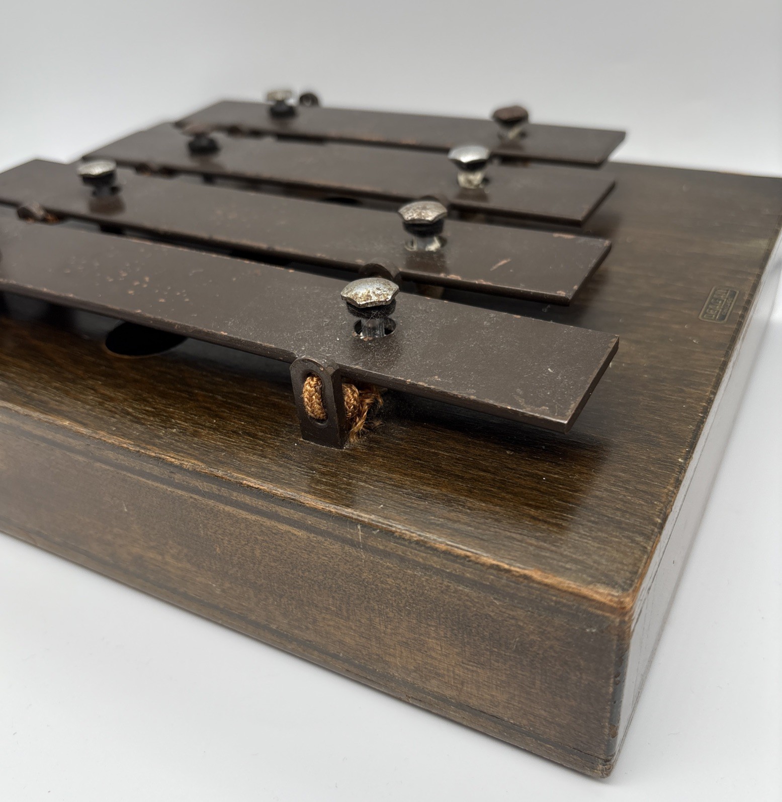 Vtg 1930’s J C Deagan 4 Plate Dinner Chime 300 Chicago 4 Note Xylophone & Mallet