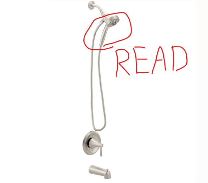 Moen Ronan Spot Resist Modern Tub and Shower W/Vale 82021SRN ASIS READ DESCRIPTI