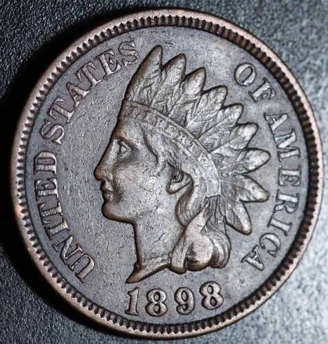 1898 INDIAN HEAD CENT - With LIBERTY & DIAMONDS - XF EF