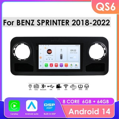 For Benz Sprinter 2018-2022 Car GPS Navi 6+64G Android14 Multimedia Radio Stereo