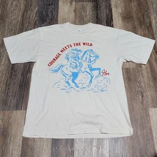 LOS ANGELES APPAREL Cowgirl Her Graphic T-shirt Made In USA 6.5 Ounce Size M