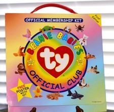 Ty Beanie Babies 1ST FIRST EDITION Official Club Binder MEMBERSHIP KIT 1998 VTG