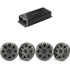 Kicker Marine KPX300.4 Powersports Amp  2  4" Marine Speakers 4 Ohm 