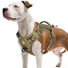 Tactical No Pull Dog Harness MOLLE Adjustable Reflective Military Vest for Large
