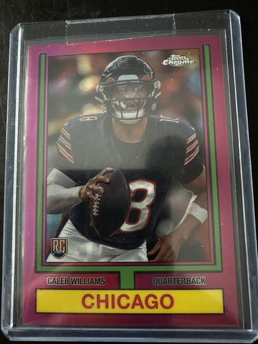 2024 Topps Chrome 1974 Topps Football Caleb Williams #74TF-1 Pink Refractor  RC
