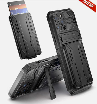 For iPhone 13 13 Pro Max Phone Card Holder Case Heavy Duty Shockproof Cover