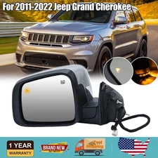 Power Folding Mirror Blind Spot For 2011-2022 Jeep Grand Cherokee Driver Side