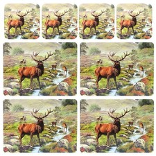 Sets De 4 Sous-Verres En Liège Highland Stag