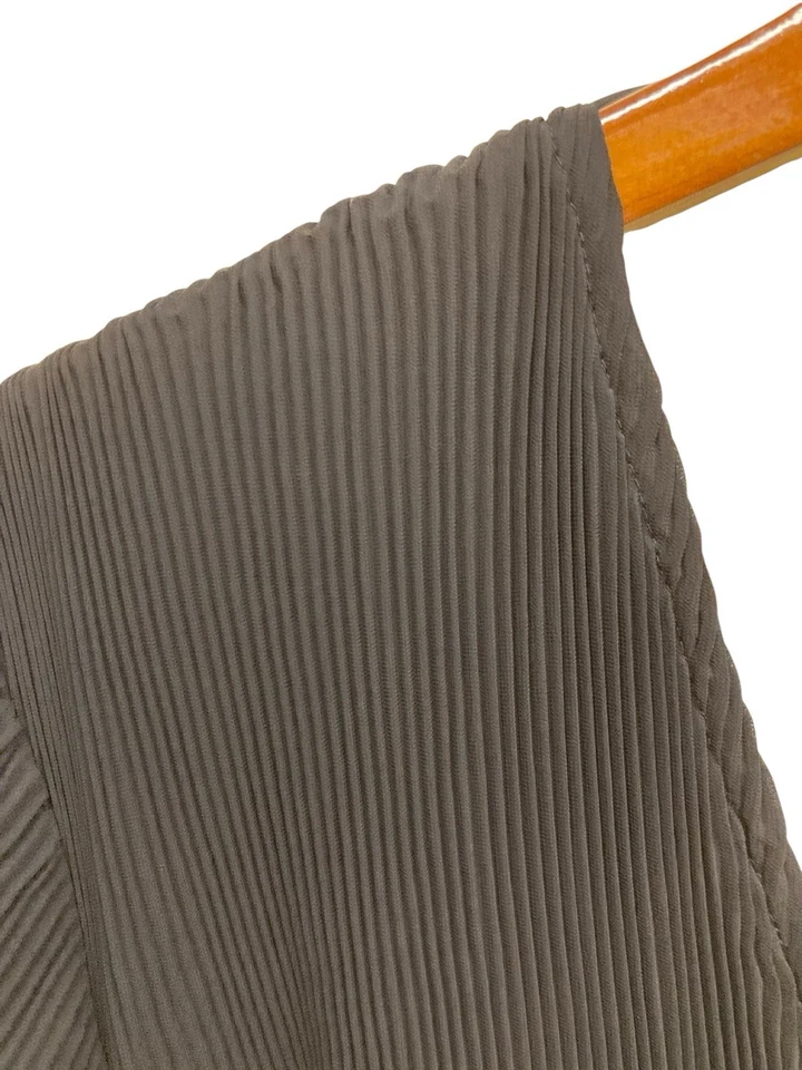 Vestido de diseño ASOS 18 negro plisado halter cinturón en V maxi botón gótico bruja Foto 2 de 4