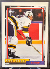 1992-93 Topps Rich Sutter #434 St. Louis Blues