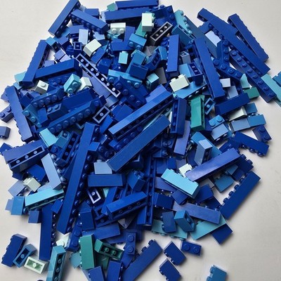 Lego Steine 1x3 1x4 1x6 + Blautöne Farbe X300 Stck. Konvolut Lot zufällig