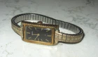 Vintage Seiko Ladies Gold Tone Manual Wind Watch Black Dial Model 11-4830 Japan