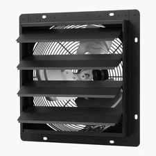 Uimoso 14-Inch Wall-Mounted Shutter Exhaust Fan with Smart Controller
