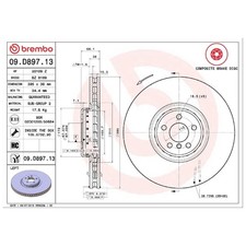 Brembo Scheibenbremse vorne links 34116887397 26272770