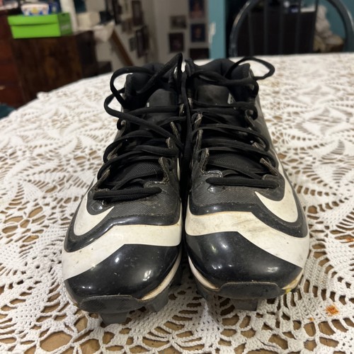 Nike Herren BSBL Huarache Baseball Stollen Größe 9 schwarz weiß MLB - Bild 4 von 9