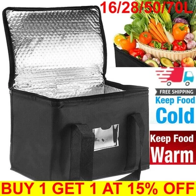 U-SWEETHOME 28-70L Food Delivery Insulated Bags Pizza Takeaway Thermal Warm/Cold Bag Ruck UK