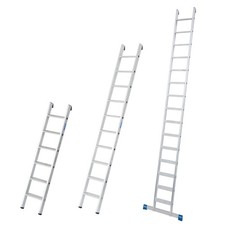 KRAUSE Anlegeleiter, einteilig mit Stufen Leiter Stufen