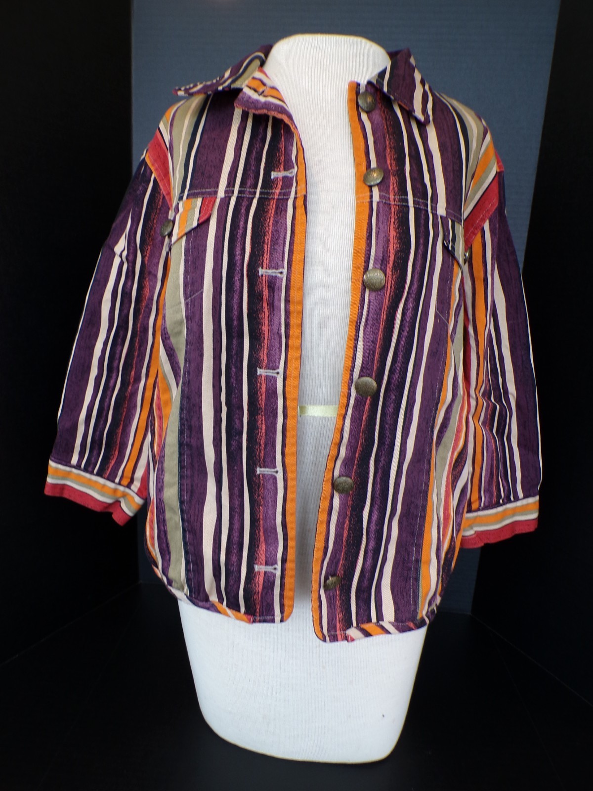 Patrick Christopher Striped Jacket Womens Size XL… - image 1