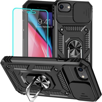iPhone 8/7 Case, iPhone SE Case 2020/2022/3rd with Screen Protector: Shockproof
