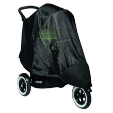 Phil & Teds Copertura in Rete UV Protezione Solare Nero - Adatto per Passeggino Doppio Dot