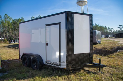 #ad NEW 2026 7x12 7 x 12 V Nosed Enclosed Cargo Motorcycle Trailer Ramp $5225.00
