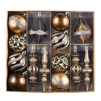 Valery Madelyn Christmas Tree Ornaments Set for Fall Decor, 40ct Bronze Coppe...