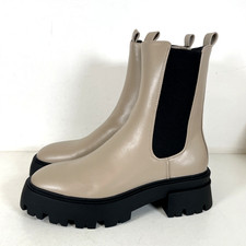 Schuh Addilyn Taupe Beige Chunky Boots Size UK 6 EU 39 New with Box