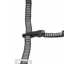 ⁺Hard Hat Chin Strap Y Shape 28cm Expandable Black White Color Blocking With 4