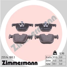 Rear Axle Zimmermann 25514.180.1 Brake Pad Set, Disc Brake for BMW, BMW (B