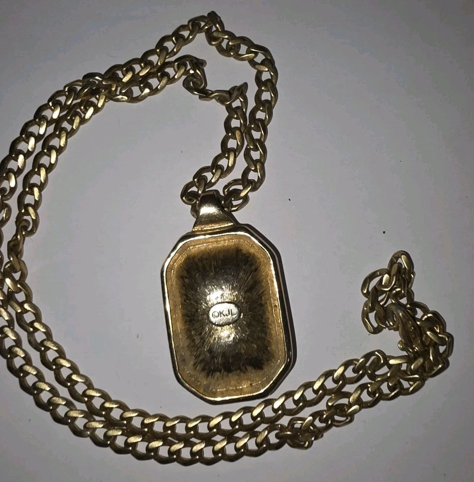 Collar Kenneth Lane Colgante Cristal Arco Iris Místico Tono Dorado KJL Foto 4 de 4