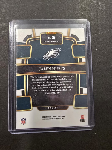 2023 Panini Select Jalen Hurts #79 - Eagles - Picture 2 of 2