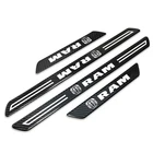 RAM 2019 up Black Carbon Fiber Universal Door Sill Protector Kick Plates