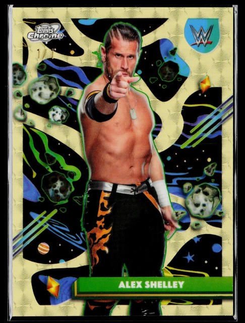 2026 Topps Cosmic Chrome WWE #198 Alex Shelley Superfractor True 1/1