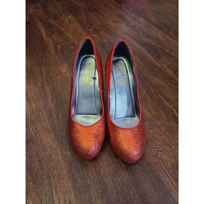 Red Glitter high heels Beacon size 7 1/2 NWOT