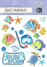 K & Company Dimensional Stickers-Splish Splash