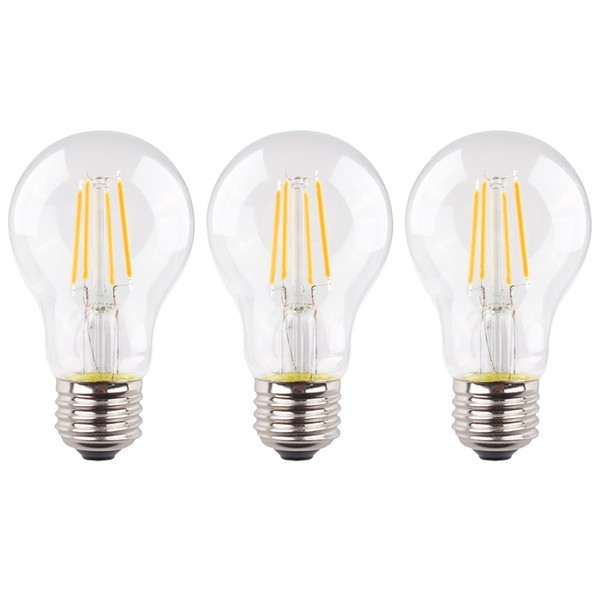 3 X MüLler-Licht Led Filament A60 Birnen 4,9W =40W E27 Klar 470Lm Warmweiß 2700K-image