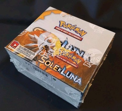  SONNE UND MOND BOOSTER BOX MIT 36 UMSCHLÄGEN POKEMON ITA VERSIEGELT SONNE UND MOND