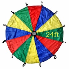Kids Play Parachute 24ft 30ft 35ft Children Indoor Outdoor Toy with Handles