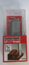 Vermont American 23109 Carbide Tipped 3/4" x 1" Straight 1/4" Shank