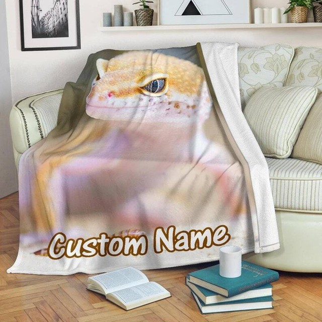 Gecko Reptile Custom Name Blanket Throw Fleece Cozy Couch Sofa Plush Bedding Gecko Reptile Custom Name Blanket Throw Fleece Cozy Couch Sofa Plush Bedding