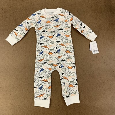 Carters Dinosaur 2-Way Zip Stretch Sleep /& Play Green Preemie