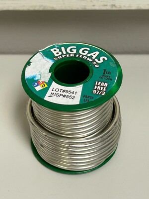 Big Gas Super Flow 50, Lead Free 97/3 Wire Solder, 1lb